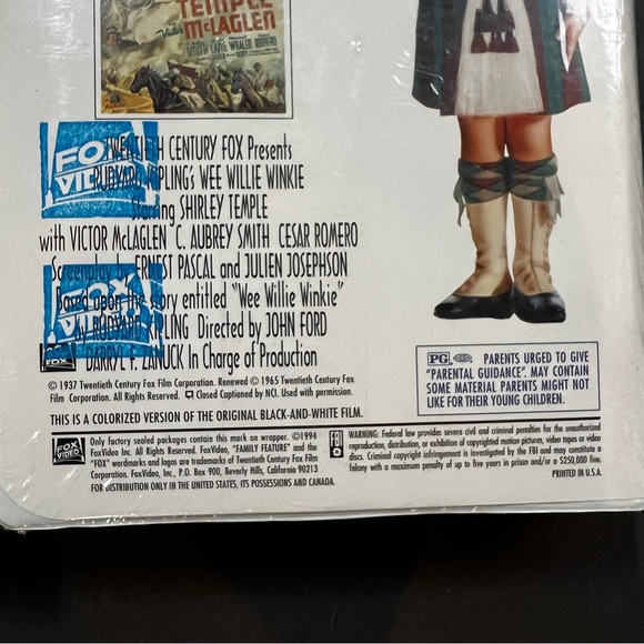 Sealed Bundle/2 Shirley Temple VHS 20th Century Fox Movie Coll. Tapes 8•9 - Picture 9 of 11